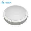 LEDER Circle witte eenvoudige LED buitenwandlamp