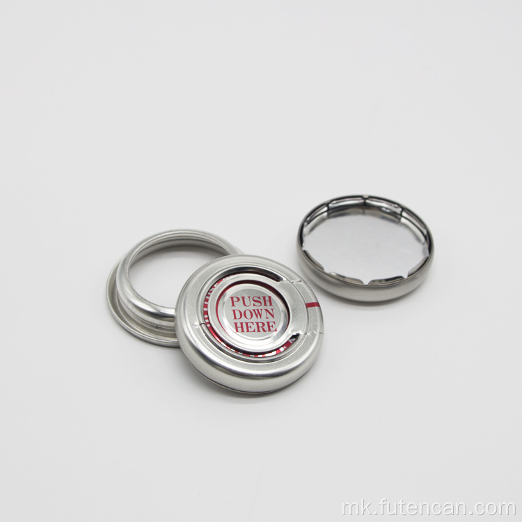 Метално капаче за притискање на прстите за конзерва за пакување