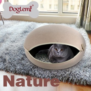 Trade Assurance DogLemi Best Seling Cute Cat Fasion Burger Cave Bed House with a Removeable Cussion
