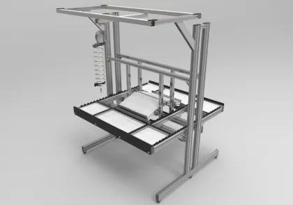 Industrial Workbench: Production Line Workstation with Japanese Cabinet Handles and Aluminium Frame