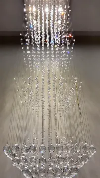 Lobby home decoration fancy popular luxury bead curtains crystal modern indoor pendant lights chandelie