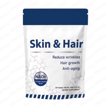 NAD Collagen Peptide Biotin Drink Powder for Adults Skin Hair Anti-Aging Wrinkle Reduction Hair Growth & Revitalizing