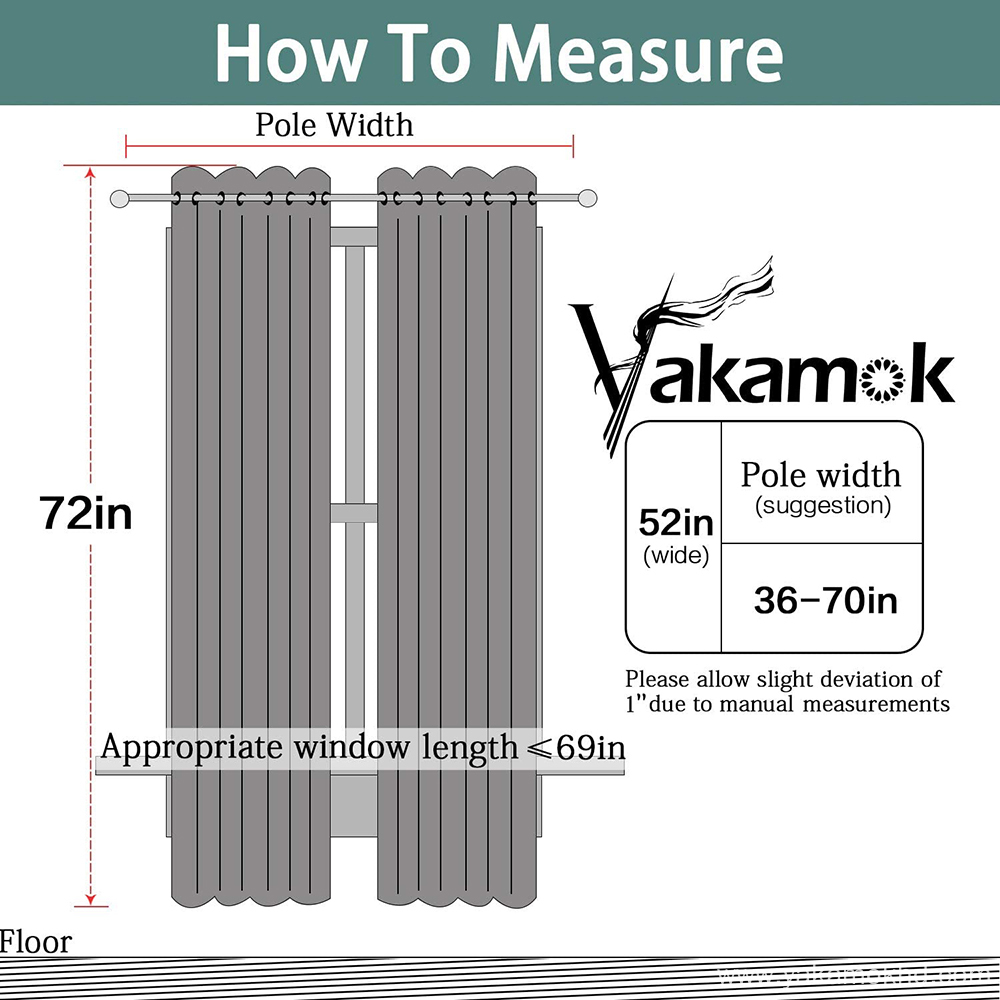 Grey Blackout Curtains 72 Inch Long