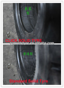easy fit click forklift solid tyre 500-8 600-9 650-10