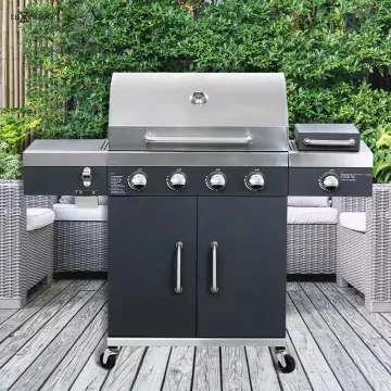 Garden Commercial Party Stainless Steel Low Pressure Barbecue Trolley Gas Grills Stove