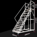 Échelle de plate-forme mobile à une échelle d'escalade de quinze étapes