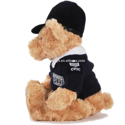 Hot Sale Kint Police Uniform Plush Animals Teddy Bear