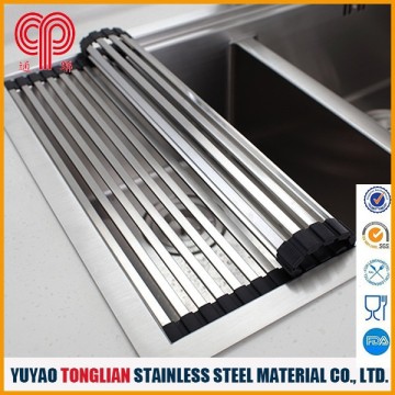 Hot Sale stainless steel folding drain rack/sink rack