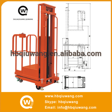 Semi-automatic warehouse goods lift