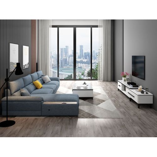 Sofi sofa linen biru abu-abu