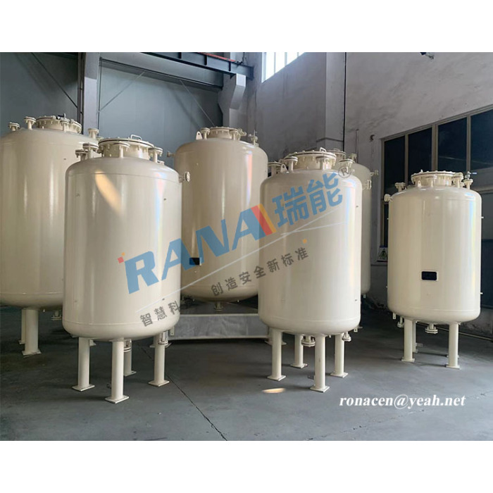 Гарызантальны рэзервуар для захоўвання з пласціны PTFE