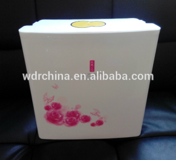 high level flower decorative design plastic water tank