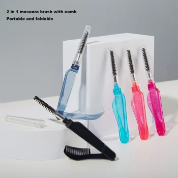 2024's Innovative 2-in-1 Lash Lift Tool: Combining Eyelash Comb, Foldable Mascara Brush, and Clear Slips for Enhanced Eyelash Care