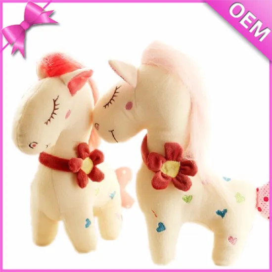 6" Standing Nice Embroidery on Body Stuffed Christmas Horse Toy, Horse Plush Toy, Plush Horse