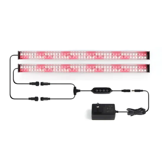 2Pack Greenhouse Shelves with Full Spectrum LED Strip USB Grow Light and Auto ON/OFF Timer for Indoor Gardening