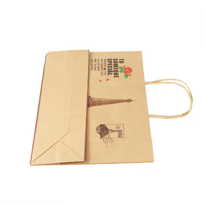 Recycled Handhandle Sugar Packaging kraft paper bag