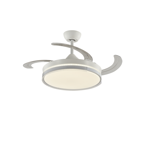 White Retractable Ceiling Fan