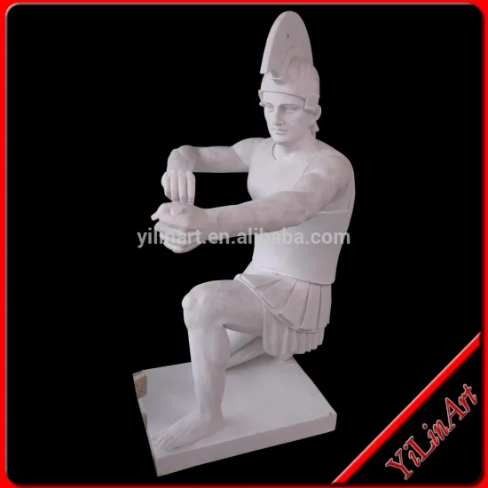 Hand Carved Garden Statue Stone Roman Soldier Statue