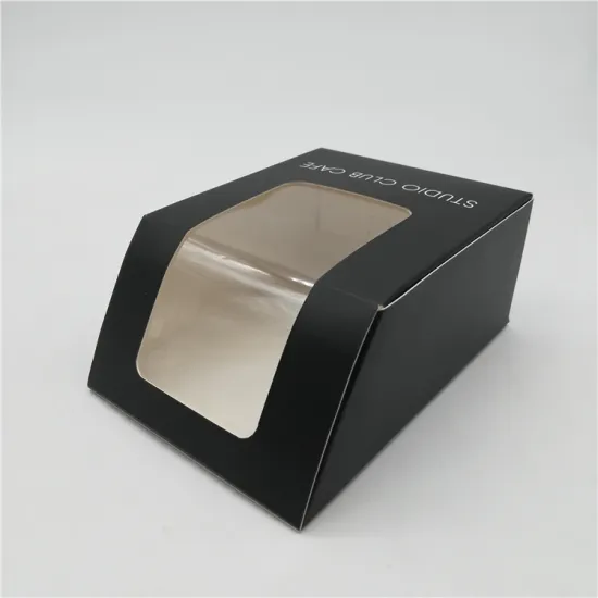 Custom Printed Black Tortilla Box with window