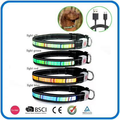 Night Bright Rechargeable Dog Collars