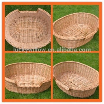 natural oval wicker dog bed basket