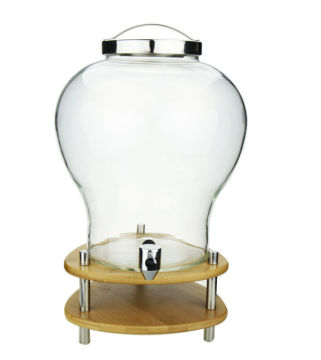 new large capacity multifunction drink & wine & juice borosilicate glass dispensers/jar with faucet/spigot