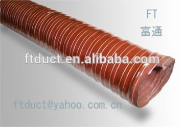 red silicone high temperature air duct