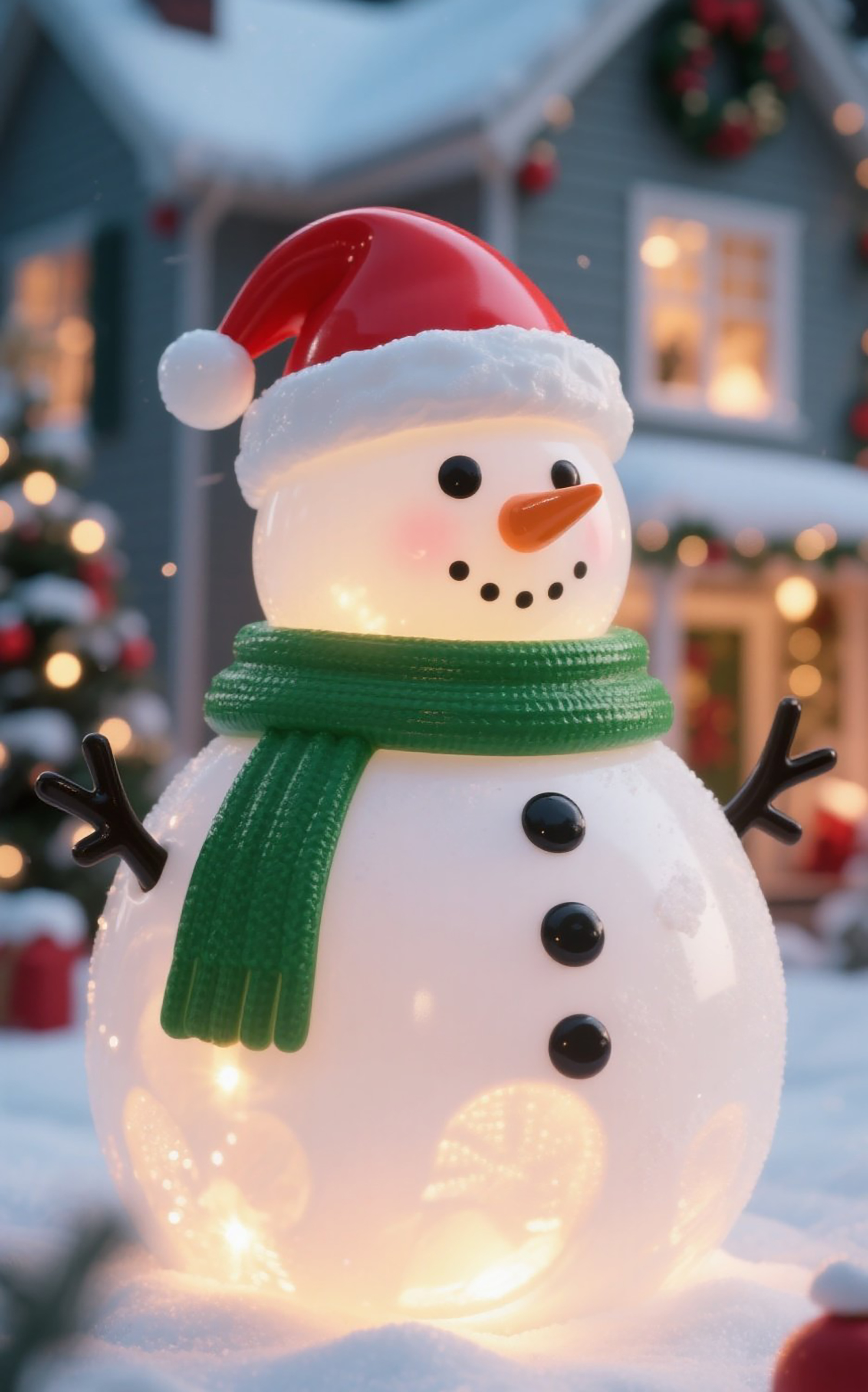 Christmas Outdoor Snowman Lamp