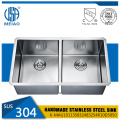 SUS 304 Handmade Double Basin Undermount Sinks