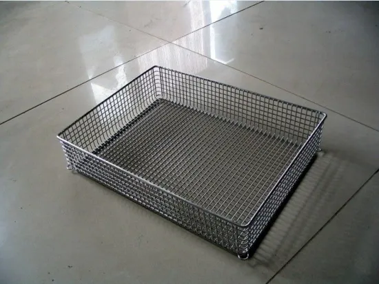 Stainless Steel Mesh Wire Basket Twill Weave For Chemicals / Machinery
