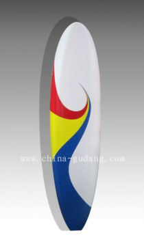 color wave design fiberglass Mini-Mal surfboard
