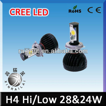 Super Bright 10V-32V 28W 255LM H4 H13 9004 9007 SOCKETS 5000K CREE AUTO AUTO CAR LED KIT