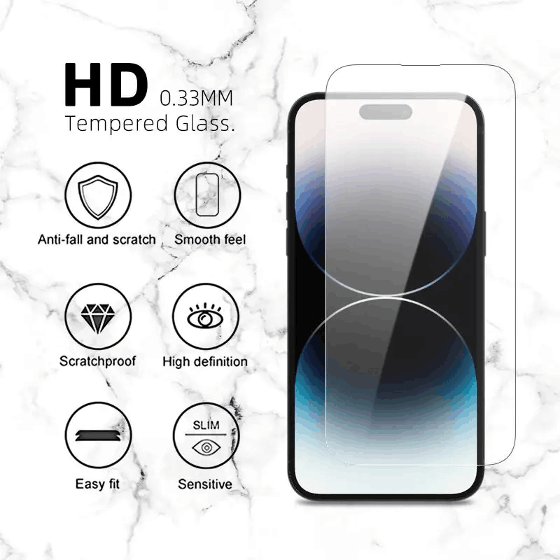 Großhandel 9H Supersmooth Tempered Glass Film iPhone 15/14/13