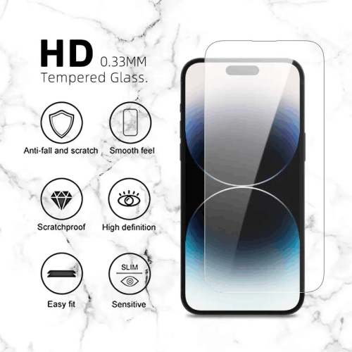 Wholesale 9H Supersmooth Tempered Glass Film iPhone 15/14/13