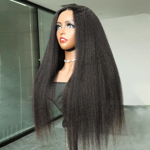 brazilian human hair wigs Kinky Straight Lace Front Wig Edges Wig Factory