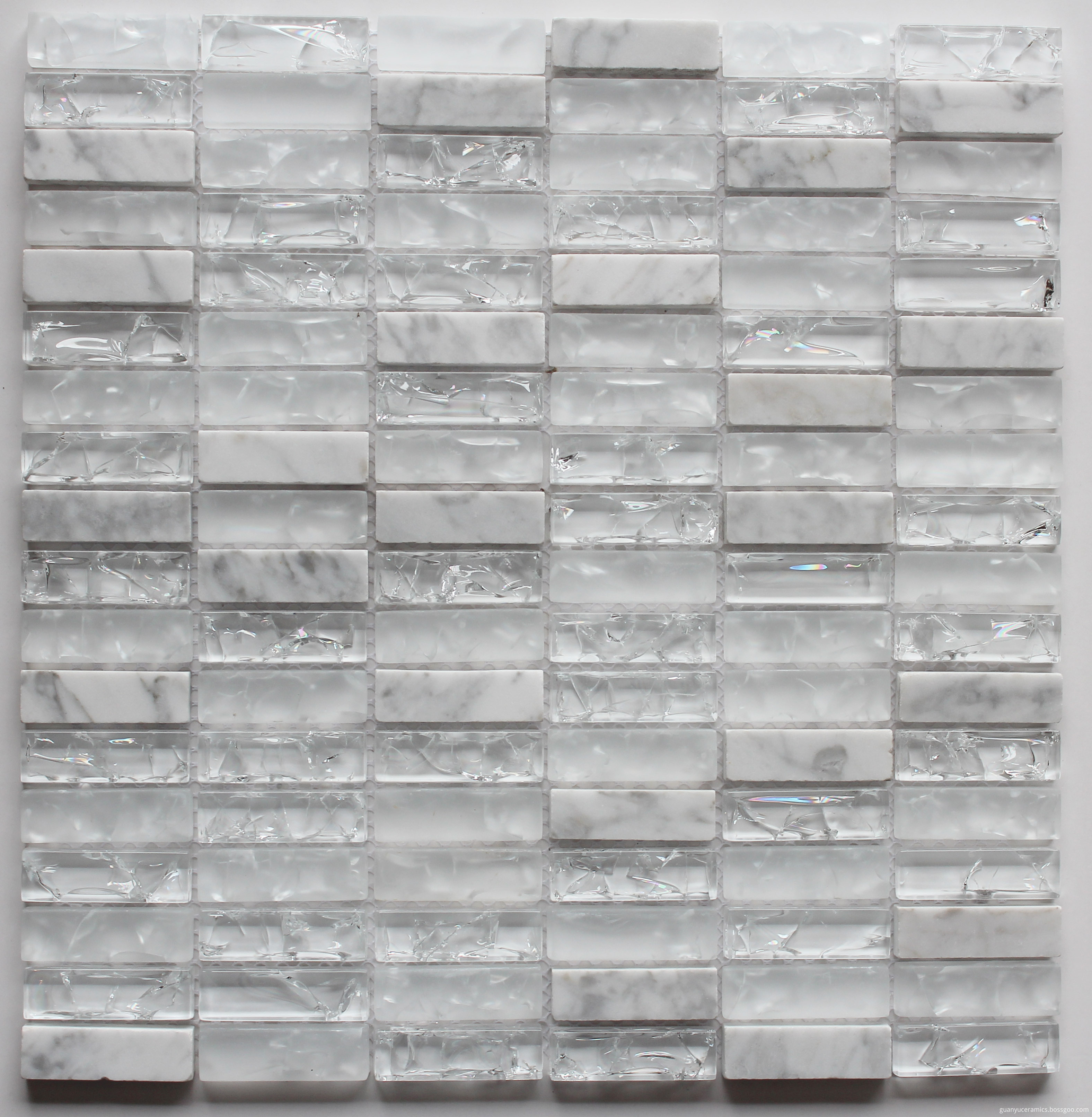 Cracked Glass And Marble Mosaic BL8501