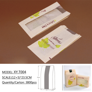 Levántese bolsa de papel Kraft para empacar el pan