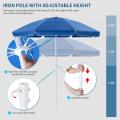 Parasol de sol à prova de vento portátil de 6,5 pés para a praia
