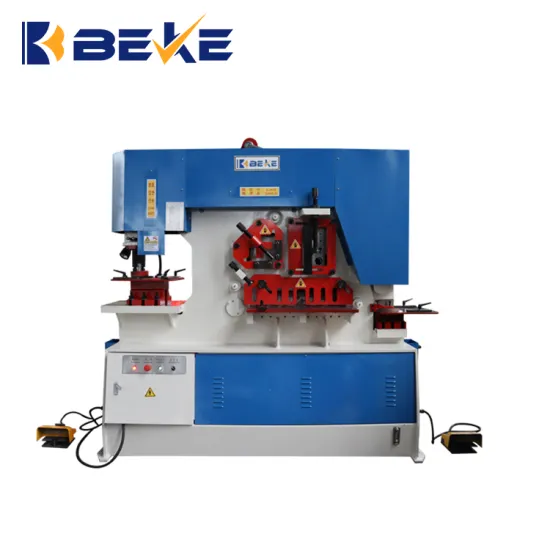 120KN Hydraulic Ironworker for Metal Steel Plate Cutting, Punching & Angle Processing