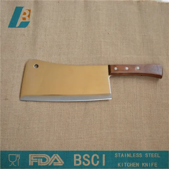 Stainless steel Kitchen chopping knife with wooden handle 8"