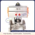 Two Piece Floating Ball Valve Pneumatic two-piece flange ball valve Factory