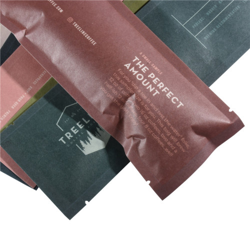 Surface-Coated Travel-Friendly Long And Narrow Coated Compact Printed Coffee Bags With Coating