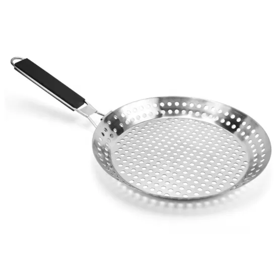 JHY High-Quality Wooden Handle Reusable Outdoor BBQ Grilling Grill Baskets and Pans: Your Ultimate Cooking Companion