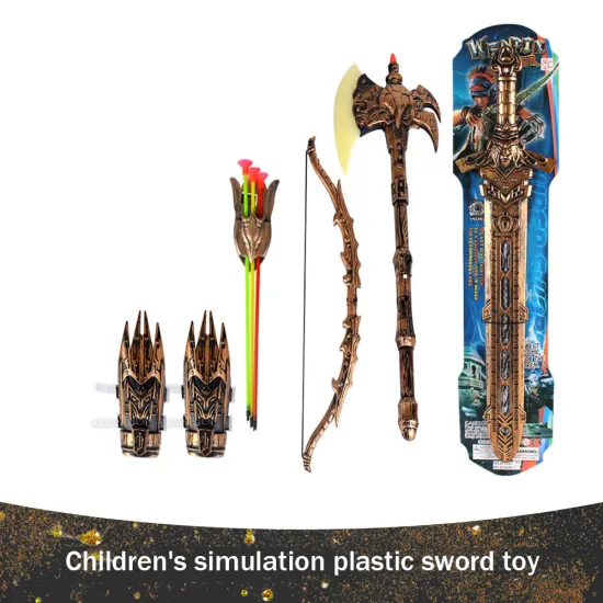 Children's Toy Sword Bow And Arrow Knight Plastic Shield Weapon Boy Simulation Swordsman Model Weapon