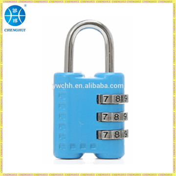 Resettable combination padlock 3 digit combination lock