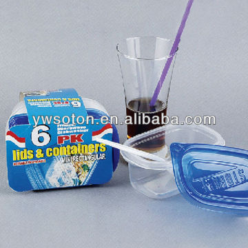 9.5oz/280ml plastic food container with lid