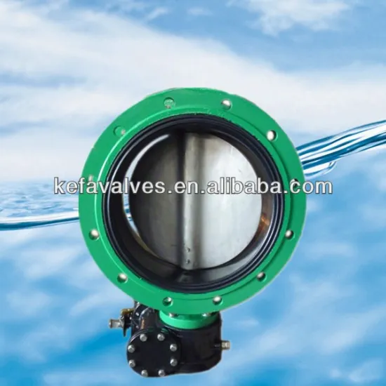 Double flanged butterfly valve with lock device