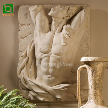 Marble Abstract Human Body Relief Wall Sculpture