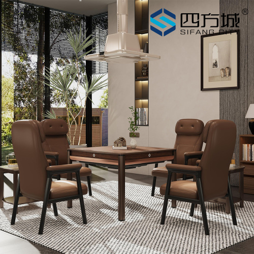 Автоматический стол для маджонга M560 с отделкой «каштан»