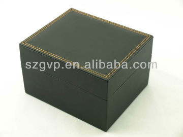 pocket watch display case with fancy stiching